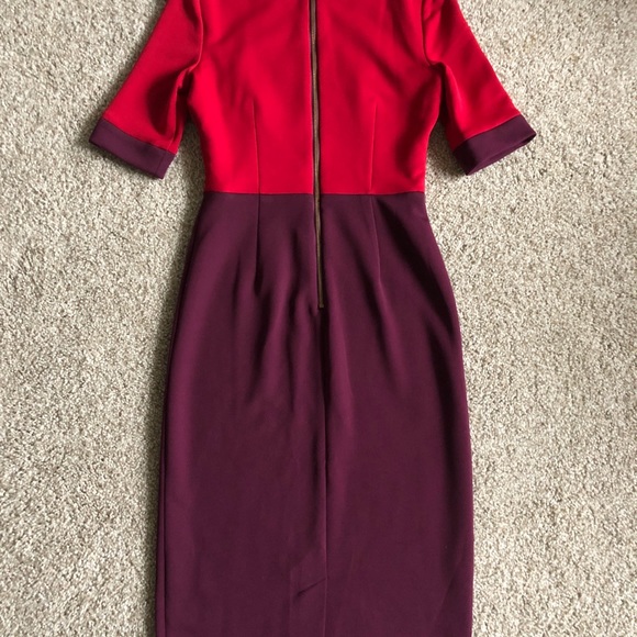 Maggy London Dress “Colorblock Scuba Midi Dress” - Picture 6 of 8